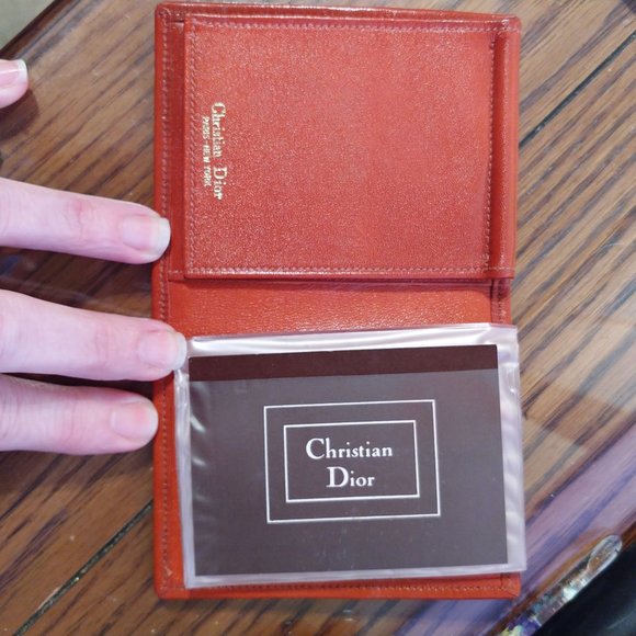 Dior, Bags, Christian Dior Bifold Moneyclip Wallet Cognac